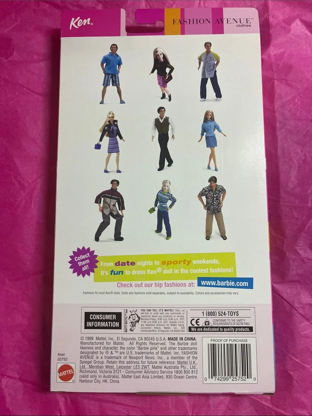 1999 Barbie Ken Fashion Avenue Summer Vacation outfit NRFB Super Rare Complete